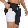 thumbnail image 4 of Men's Swim Trunks Board Shorts Quick Dry Mens Swimming Trunks with Compression Liner, 4 of 9