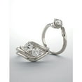 thumbnail image 4 of Pompeii 5/8cttw 2-Stone Diamond Engagement Wedding Ring Set Forever Us White Gold, 4 of 4