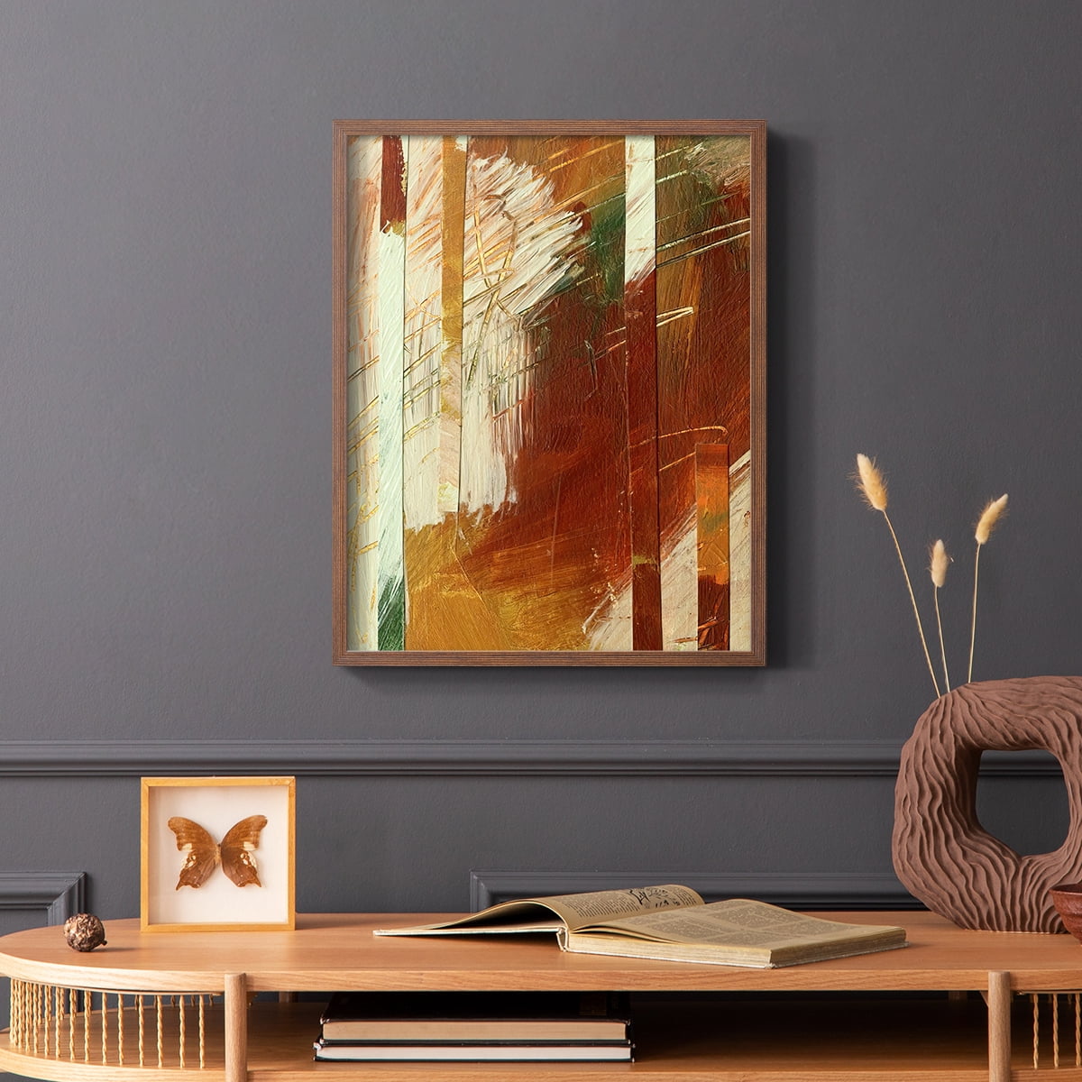 Wheaten I Framed Print in Brown Solid Wood 8 x 10 Framed Print
