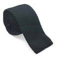 thumbnail image 2 of Toptie Men's Knit Solid Skinny Tie Polyester Square End 2 Inch Necktie Tie-LightPurple, 2 of 5