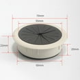 thumbnail image 2 of 60MM Desk Cord Grommet Wire Hole Cover Line Outlet Port Threading Box Cover, 2 of 6