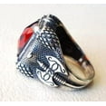thumbnail image 6 of Red Garnet Ring, Silver Jewelry, 925 Silver Ring, Father's Day, Checker Garnet Axe Ring, January Birthstone Ring, Heavy Mens Ring, Spiritual Healing Gemstone, Christmas, Designer Mens Ring, 6 of 6