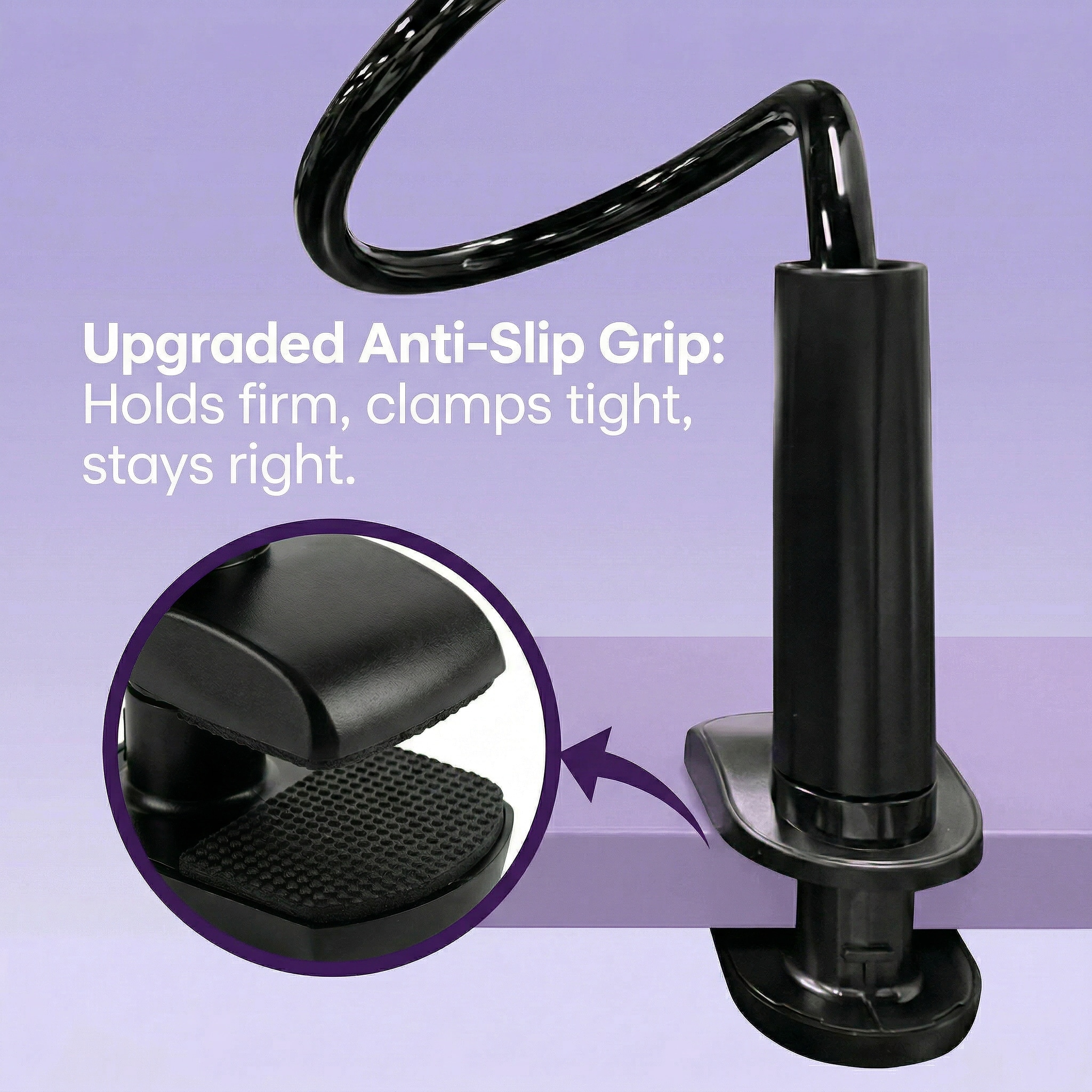 Bug Hull Adjustable Gooseneck Phone Holder with Clamp, Black photo 6