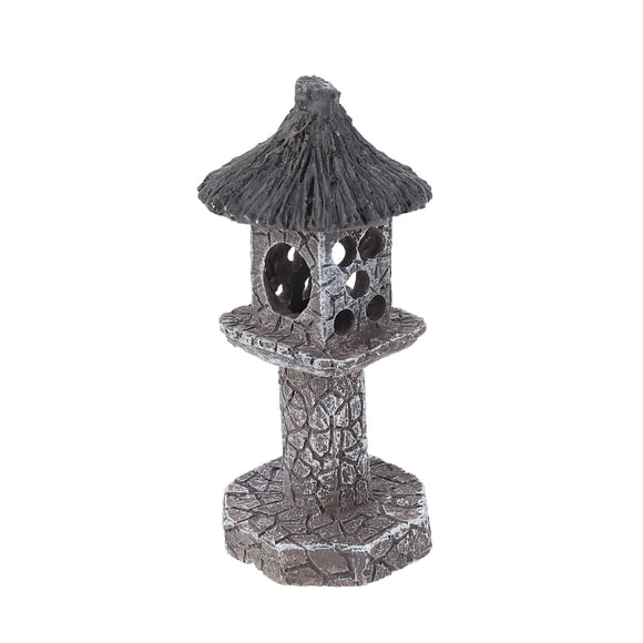 EeaseMX Lámpara de resina decorativa para pecera, estatua decorativa para escondite de peces