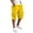 41Yellow207, variant on WERYOUNG Cargo Shorts For Men Solid Color Elastic Waist Casual Summer Athletic Shorts With Pockets For Outdoor Sports Versatile Bottoms L