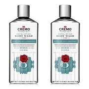 Cremo Exfoliating Pacific Sea Salt & Grapefruit Body Wash, A Refreshing Scent with Notes of Fresh Mint, Citron, Cedar and Moss, Exfoliating Pacific Sea Salt/Grapefruit, 32 Fl.Oz, (Pack of 2)