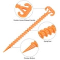 thumbnail image 3 of Uxcell 28cm/11 Inch Spiral Plastic Camping Tent Stakes Pegs Orange 4 Pack, 3 of 4
