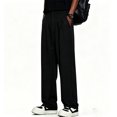 thumbnail image 2 of Men Microfiber Wrinkle Free Pleated Dress Pants Expandable Stretch Waist S-XL（1 piece）, 2 of 7