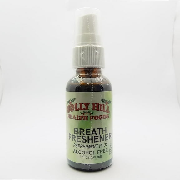 Holly Hill Health Foods, Breath Freshener (Peppermint Plus), Alcohol Free, 1 Ounce