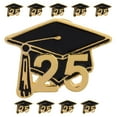 thumbnail image 4 of 10 pines de solapa esmaltados con forma de birrete de graduación para estudiantes, ceremonias de graduación, decorativos, elegantes y clásicos, con forma de birrete negro., 4 of 6