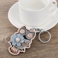 thumbnail image 2 of Fashionable Jewelry Accessory Paillette Owl Insect Key Ring Alloy Keychain Grey YSK044, 2 of 3