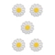 thumbnail image 1 of Mantel individual Yuarrent de silicona con flores Blanco 5Conjunto, 1 of 6