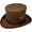 Brown, variant on Different Touch 100% Wool Felt Top Hats Victorian Style 6" Tall Gentlemen Magic Hats