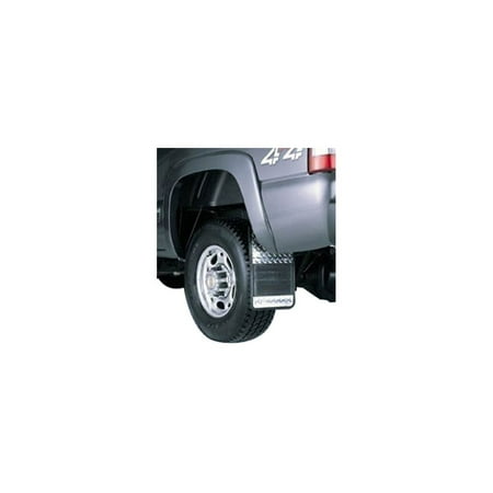 Rv Mud Flaps - Lund 930F-99 Mud Flaps, Diamond brite and Black, Rubber and aluminum