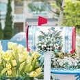 thumbnail image 5 of Winter Poinsettia Snowman Mailbox Covers Magnetic Standard Size 25.5" X 21",Mason Jar Flowers Snowflake Blue Grid Mailbox Wraps Post Letter Box Cover for Christmas Holiday Garden Yard Decor, 5 of 6