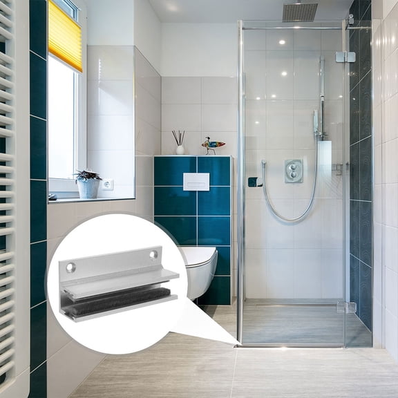 KONTONTY 2Pcs Sliding Shower Door Guide Aluminum Alloy Vibration Reduction Bathroom Use