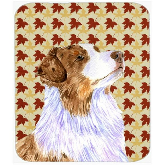 Carolines Treasures  Australian Shepherd Fall Leaves Portrait Mouse Pad