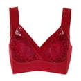 thumbnail image 2 of Wire Free Bra,Leisure Sports Bra,Female Seamless Underwear,Floral Lace Bra,Thin Cup Bra,Front Cross Lace Bra,Full Cup Bra,Women Push Up Bralette, 2 of 8