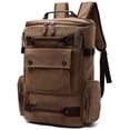 thumbnail image 1 of Men Canvas Backpack Fashion Travel Backpack School Rucksack Hiking Daypack, 1 of 6