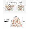 thumbnail image 5 of Peach Sheer Waterfall Valance Curtains for Window, Spring Floral Green Leaf Botanical Pink Fruit Rustic Rod Pocket Sheer Topper Swag Curtains for Living Room, Kitchen 38.5"W x 47.2"L, 2 Panels, 5 of 7