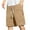 Khaki, variant on Busydd Mens Shorts Plus Size Shorts M-4XL Casual Solid Color Drawstring Gym Shorts Summer Loose Wide Leg Athletic Shorts Elastic Waist Knee Length Workout Shorts with Zipper Pockets