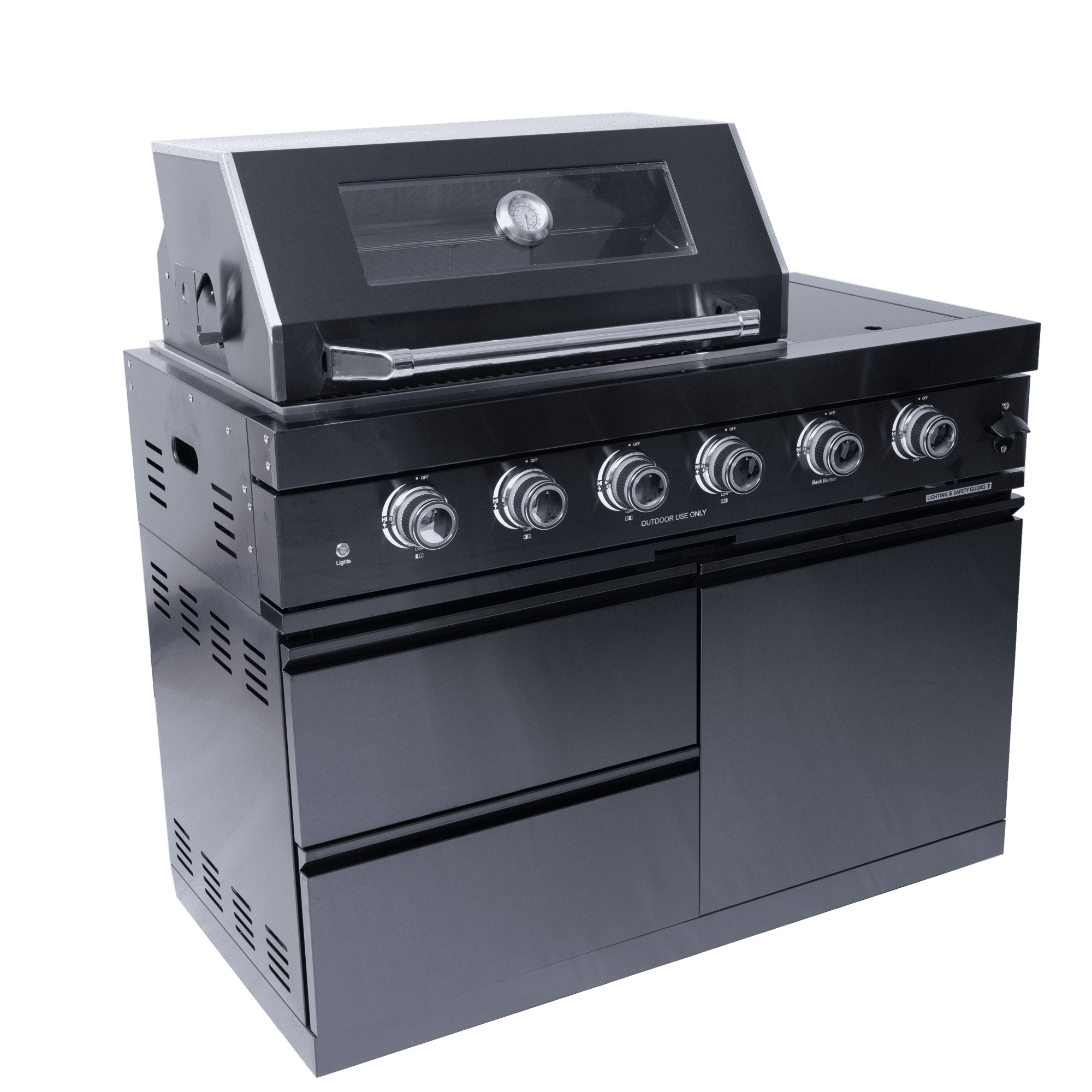 Black Gas Grill Four Burners Grill-B Stainless steel Outdoor Kitchen Islands