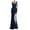 Blue, variant on Womens Sweetheart Neck Party Dress Elegant Solid Sleeveless Weeding Guest Dresses Ladies Slimming High Side Split Evening Dresses Cocktail Maxi Dress