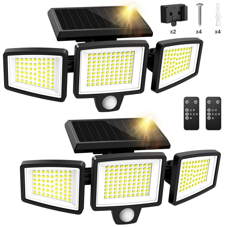 SZRSTH Solar Motion Sensor Security Lights, 210 LED 2500 Lumens photo 1