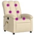thumbnail image 1 of Sillón Reclinable con Masaje Casafoyer de Tela Crema, 1 of 5