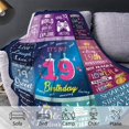 thumbnail image 3 of Kainsy Paready 19th Birthday Gifts for Girls Throw Blanket-Soft Blanket for Couch Bed, 19th Birthday Decorations, Best Teenage Girl Gifts for 19 Year Old Girls(30"x40"), 3 of 8