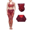 thumbnail image 3 of Women’s Floral Print Yoga Outfits 3 Piece Set Workout Tracksuits Sports Bra High Waist Legging Athletic Clothing Set, 3 of 5