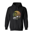 thumbnail image 3 of Retro Sunset Car Hoodie Men -GoatDeals Designs, Male Small, 3 of 4