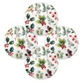 thumbnail image 2 of IAUYY Set of 6 Round Placemats for Dining Tables Heat-Resistant and Wear-Resistant DIY Printing Design Table Placemats，Applicable for Christmas Watercolor Collage Collection, 2 of 7