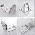thumbnail image 3 of 90 Degree Padlock Hasp With Padlock And Screws, Stainless Steel Door Latch Hasp, Undeformable Right Angle Padlock Hasp For Wooden Door, Garden, Window, 3 of 3