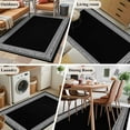 thumbnail image 6 of Black Geometric Large Area Rugs for Bedroom Living Room, Soft Non Slip Carpet Bedside Rug, Country Farm Traditional Chinese Tile Rectangular Floor Cover Kitchen Accent Rug 4'x6' for Office, 6 of 9