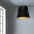 thumbnail image 7 of Dainolite Fabric Modern 1 Light Oversized Drum Black Pendant, 7 of 7