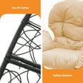 thumbnail image 5 of Uforic Outdoor PE Rattan Egg Chair with Stand and Ottoman with Footrest for Patio, Garden, Beige, 5 of 7