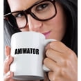 thumbnail image 2 of 3drose, Animator - Text in Black on White - Announce Your Animation Job with Pride - Animating Profession, 11oz Magic Transforming Mug, 2 of 7
