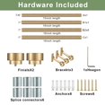 thumbnail image 3 of 16-120 Inch Curtain rods, 1 Inch Diameter Splicing and Telescoping Structure Window Treatment Rods Set Adjustable Drapery Rods Heavy Duty Pole, Warm, 3 of 7