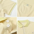 thumbnail image 4 of QPNGRP Men's short-sleeved polo shirt classic solid color casual stretch T-shirt polo lightkhaki 2XL, 4 of 7