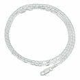 thumbnail image 2 of 1.8mm Solid .925 Sterling Silver Flat Mariner Chain Necklace, 29.5 inches + Gift Box, 2 of 7