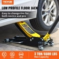 thumbnail image 6 of imerelez 3 Ton Low Profile Aluminum Steel Racing Floor Jack Dual Pump Lift Car Auto, 6 of 8