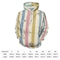 thumbnail image 2 of Pastel Stripes Floral Branches Design Oversized Hoodies For Men Teen Pullover With Pocket Mens Pullover Hoodie Sweatshirt S-5XL, 2 of 6