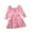 Pink, variant on Odeerbi Toddler Girls Spring Fall Long Sleeve Tiered Dress Elastic Floral Dress New Floral Pattern Square Neck Dress Green