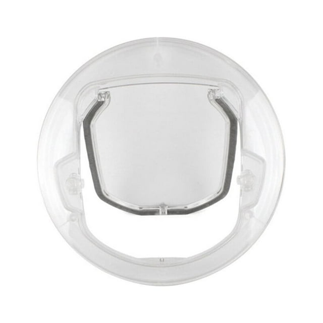 LEEYNEER 1Set Sliding Dog Door in White Plastic for Indoor Use by Cat Owners