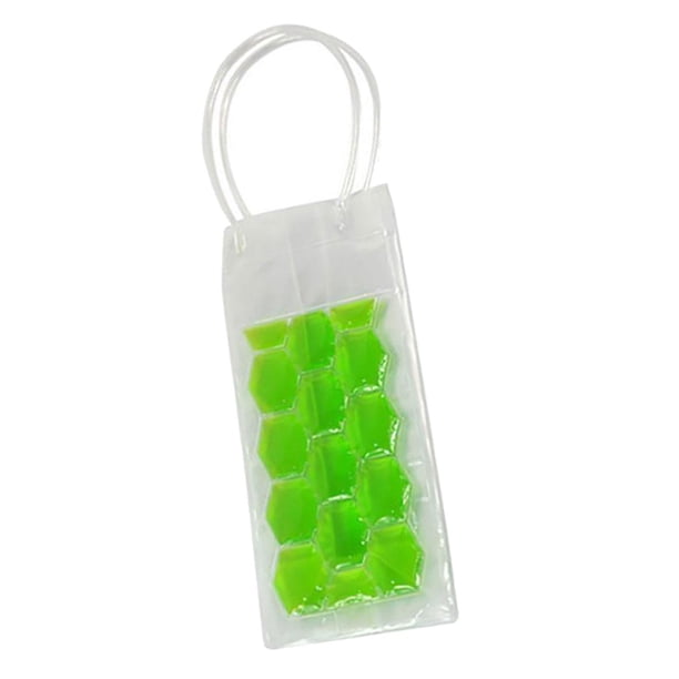 Bolsa para vino de hielo, enfriador de botellas de vino, estuche de PVC, accesorios multiusos, bolsa para cerveza, hielo Verde