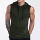 thumbnail image 4 of Camiseta con Capucha Casual Impresa para Hombres, Blusa sin Mangas con Cordón Deportivo para Gimnasio Y Desgaste Al Aire Libre, Top Atlético Transpirable, Sudadera Ligera, 4 of 5