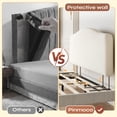 thumbnail image 4 of Pinmoco Upholstered Headboard for King Bed, Height Adjustable and Memory Foam Arc-shaped Head Board, White, 4 of 10