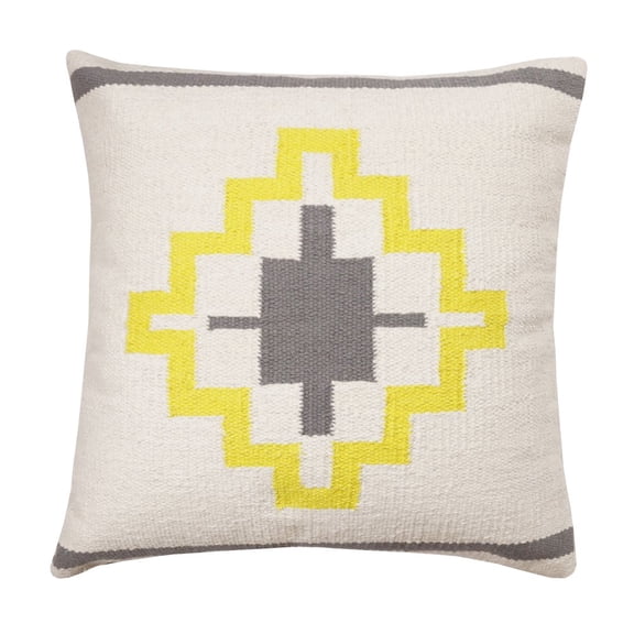LR Home Apollo Cotton Poly Filled Pillow in Gray/White, 20" x 20"