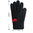 thumbnail image 3 of SYMOID Womens Khaki 2-in-1 Winter Gloves Combo - Polyester Knitted, Full Finger & Fingerless Mittens with Cute Heart Pattern, Touchscreen Compatible for Adult & Teens,Size Free Size, 3 of 3